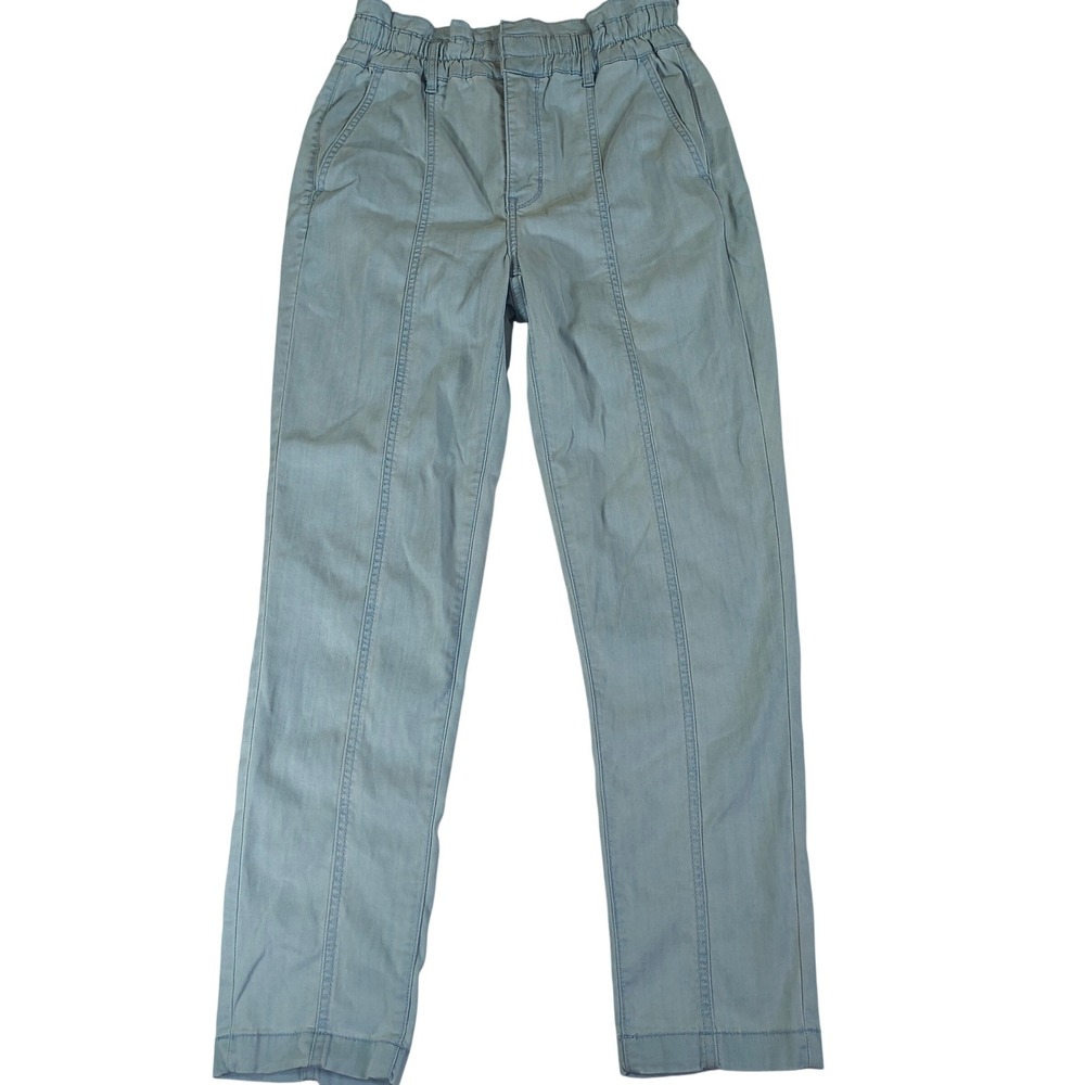White House Black Market Extra High Rise Tapered Ankle Pants Light Blue 2